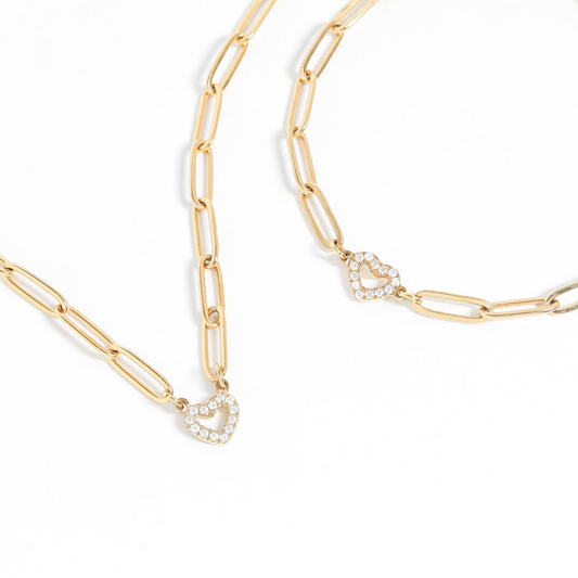 The Heartlink Set – Necklace & Bracelet Bundle