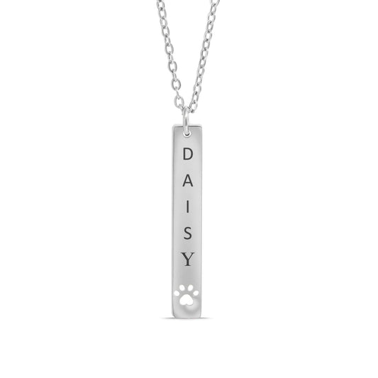 The Pawprint Bar Necklace